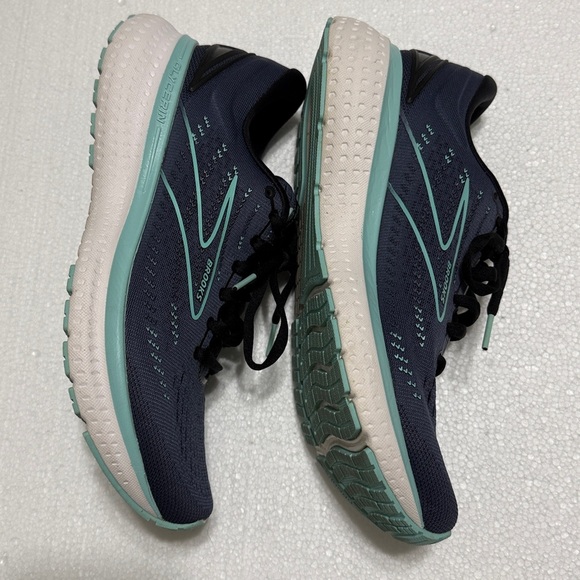 BROOKS Athletic Sneakers Glycerin 19 Women’s Shoes Size 8.5 Navy Blue & Teal - Picture 3 of 11